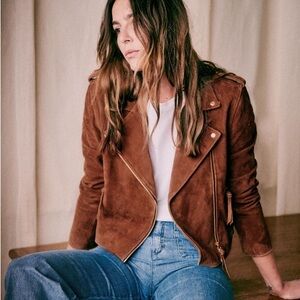 Sezane Zig Leather Jacket